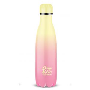 Bidon Coolpack ze stali nierdzewnej, Ombre Różowy/Żółty, 500ml